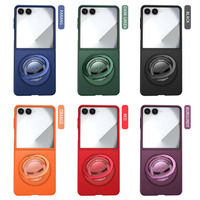 Funda Magnética Plegable 360 para Samsung Galaxy Z Flip 8 7 6 °   Funda Protectora con Anillo de Soporte para Cámara, Antigolpes, Antiarañazos y Cobertura Total