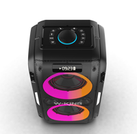 W-King T9PRO Haut-parleurs avec micros 120W Haut-parleur de fête Système de karaoké portable Haut-parleur DJ avec caisson de basses Haut-parleur de cinéma maison