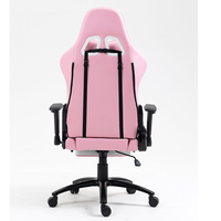 Chaise de jeu professionnelle inclinable en cuir PU rose avec repose-pieds, fabriquée en usine