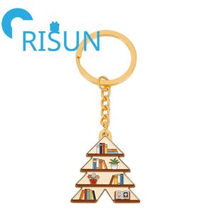 Porte-clés en métal personnalisé en forme de livre, émaillé, élégant, cadeau pour les amoureux des livres, lecteurs de bibliothèque, porte-clés bibliothèque confortable - Product Image 2