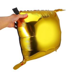 Globo de aluminio metálico 3D en forma de cubo dorado brillante, globo de fiesta para decoración de bodas, cumpleaños y Año Nuevo - Product Image 1