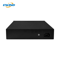 Commutateur réseau de bureau 4 ports SFP Gigabit avec 2 ports RJ45 10/100/1000M, bande passante 16 Gbit/s, alimentation intégrée 12V pour CCTV
