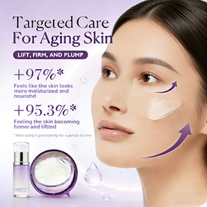 Crema Facial Antienvejecimiento Orgánica OEM de 50 ml, Antiarrugas y Nutritiva con Glicerina, Té Verde, <span class=keywords><strong>Aloe</strong></span> <span class=keywords><strong>Vera</strong></span>, Niacinamida y Aceite de Jojoba - Product Image 5