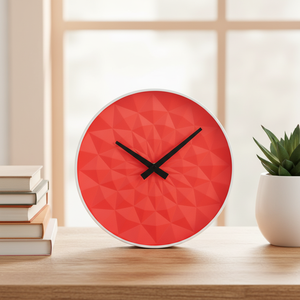<span class=keywords><strong>Horloge</strong></span> murale moderne en porcelaine <span class=keywords><strong>rouge</strong></span> mat avec aiguilles numériques en quartz, <span class=keywords><strong>design</strong></span> floral plaqué or, pour la maison ou l'hôtel - Product Image 6