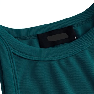 Débardeur d'été fin pour femme, court, uni, respirant, col rond, en coton, sans manches, décontracté, avec logo personnalisé, pour le fitness et le streetwear - Product Image 5