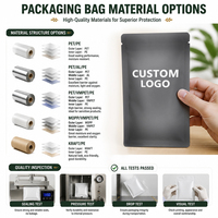 Sac d'emballage transparent en plastique à fermeture éclair avec logo personnalisé, à trois soudures, pour pièces de réparation électronique de téléphones portables