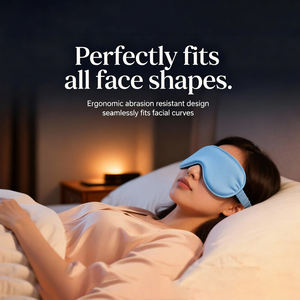 หน้ากากปิดตาผ้าฝ้ายปรับขนาดได้สำหรับ3D พักตาผ้าปิดตาลดความดันเป็นศูนย์นอนหลับได้อย่างล้ำลึก - Product Image 1