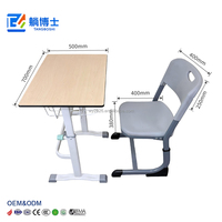 Ensemble bureau et chaise individuels pour écolier, en bois, multi-niveaux, réglables en hauteur, à prix abordable, pour écoles primaires