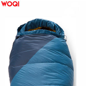 Sac de couchage Woqi Mummy rembourré de duvet pour temps froid, taille adulte, coupe-vent, bleu paon, longueur standard - Product Image 5