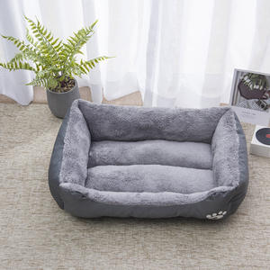 Cama para mascotas de tela Oxford ODM, nido cuadrado suave para perros con fondo impermeable y antideslizante, transpirable de doble cara - Product Image 2