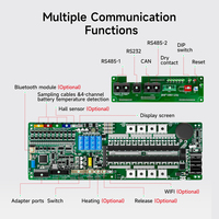 Fabricante OEM de PCBA para Sistemas de Gestión de Baterías Inteligentes (BMS) TDT, 8S/16S 48V 300A, Equilibrio Activo, Almacenamiento de Energía Doméstica, Batería LiFePO4, WiFi, BT