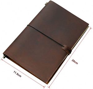 Classic Refillable Printed <b>Leather</b> Journal Travelers Notebook Travel <b>Diary</b> with 2 Inserts Customizable - Product Image 3