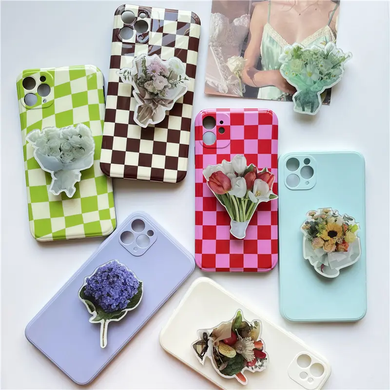 Mobile Phone Holder With Cute Design Acrylic Phonder Holder Custom Phone Grip popping socket with logo custom phone grip