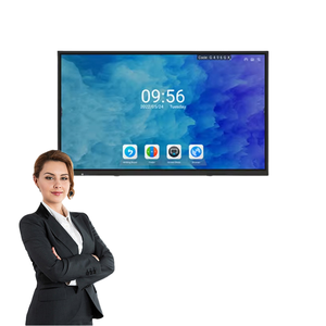 หน้าจอแสดงผล LCD ไวท์บอร์ดอัจฉริยะแบบอินเทอร์แอคทีฟ 4K ขนาด 65 75 86 98 110 นิ้ว สำหรับใช้ในโรงเรียน สำนักงาน และห้องประชุม - Product Image 1