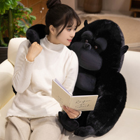 Peluche réaliste de gorille noir en coton PP super doux, jouet anti-stress, cadeau d'anniversaire pour enfants, vente en gros