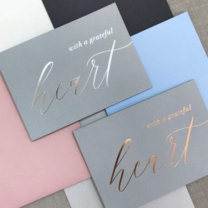 Conception libre Die Cut Luxury custom grey gaufrage Greeting Gift Invitation Business Creative Postcard Paper Card - Product Image 5