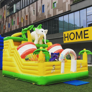 Parque infantil inflable de dinosaurios, área de juegos inflable para niños al aire libre, castillo inflable gigante con tobogán. - Product Image 6