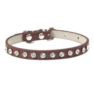 Pu Mooie Kristal Sprankelend Bling Diamant Strass Glitter Juweel Puppy Halsband Voor Kleine Middelgrote Huisdier Meisje Kat Vrouwelijke Kitten - Product Image 3