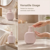 Bouteilles rondes mignonnes en HDPE de 180/260 ml avec pompe à lotion pour shampoing et gel douche