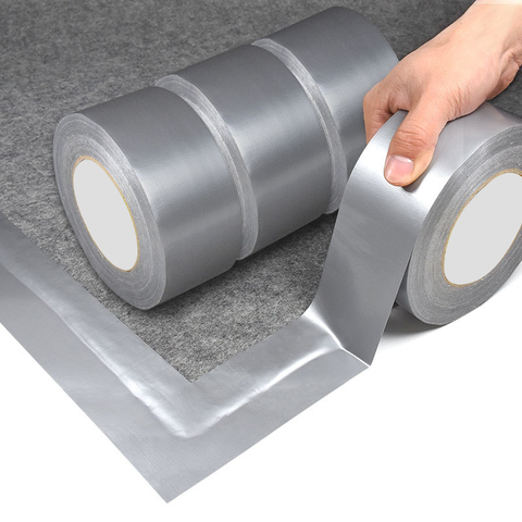 High Quality PVC Rubber Hot Melt Single Sided Duct Tape 1.88 Inches X 55 Yards Hand Tear Bundle Silver Heavy Duty Carton Sealing