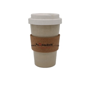 Tasse à café en forme de balle de riz naturel, écologique, réutilisable, couleur personnalisée, tasse à café de voyage en bambou, tasse à <span class=keywords><strong>emporter</strong></span> sans bpa - Product Image 1