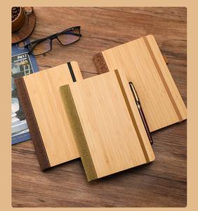 Taccuino con Copertina Rigida Formato A5 Personalizzabile con Logo, Copertina in Legno di Bambù, Pagine Ecologiche Rilegatura Termica Monocolore - Product Image 2