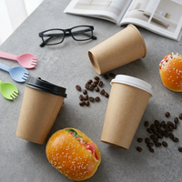 Gobelets à café jetables en papier à paroi simple de 7 oz, avec logo personnalisé, anti-fuite, pour boissons chaudes, pour café, kiosque, bureau, approvisionnement en gros