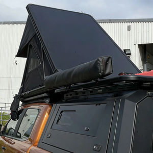 Carpa de Techo Rígida con Bolsa para Zapatos Automática, Ventilación de Doble Capa de Aluminio, Carpa de Techo con Escalera para 3-4 Personas, para Camping - Product Image 1