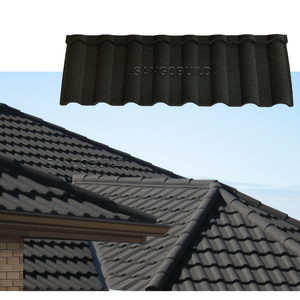 Matériaux de toiture résistants au vent, bardeaux métalliques imperméables, flashing de toiture, tuiles de toiture revêtues de pierre pour maison <span class=keywords><strong>américaine</strong></span> - Product Image 5