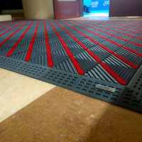Tapis de porte populaire en EVA PVC antidérapant et résistant, avec brosse en nylon pour intérieur/extérieur, bureaux, entrées de bâtiments et hôtels