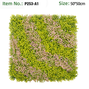 Panel de pared de césped artificial de trébol y musgo de 50*50cm, planta artificial decorativa para pared, para decoración de fondo de bodas en interiores y exteriores, decoración de pared verde. - Product Image 4