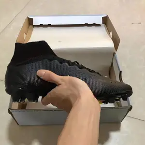 2021 नई ब्रांड उच्च टखने mens निविड़ अंधकार XIV FG के फुटबॉल फुटबॉल जूते cleats फुटबॉल काले/साइबर फुटबॉल जूते जूते