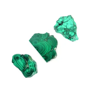 Rebanadas de malaquita pulida al por mayor-Rebanada de cristal de malaquita pulida verde natural