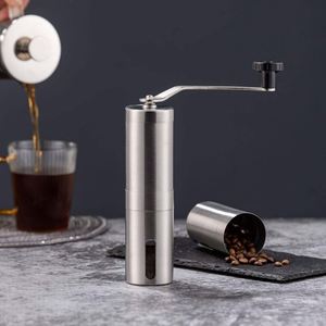 เครื่องบดกาแฟแบบพกพา สแตนเลสสตีล ใช้มือหมุน ใบมีดเซรามิก สำหรับใช้ในบ้าน รถยนต์ โรงแรม พร้อมตัวเลือกแหล่งพลังงานไฟฟ้าแบบ USB - Product Image 6