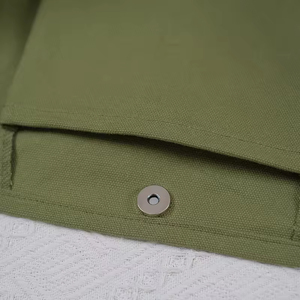 Bolsa de Compras Grande de Lona de 16 oz, Color Puro, con Bolsillo Interior, Reutilizable, Ecológica, Estilo Femenino, Etiqueta OEM - Product Image 5