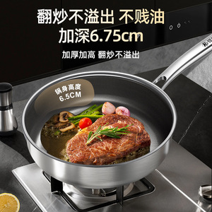 Sartén de Titanio Kengqiang de 28 cm, Antiadherente, Profunda, para Panqueques y Filetes, con Tapa, Conducción Rápida de Calor, Solo Limpieza a Mano - Product Image 3