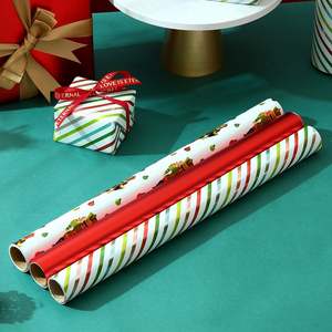 Wholesale 80g Christmas Metallic <b>Paper</b> <b>Tissue</b> 43*300cm Gift Luxury Custom Packaging <b>Wrapping</b> <b>Paper</b> Roll - Product Image 5