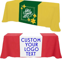 Drapeau de table rectangulaire personnalisé pour salons professionnels, expositions, promotion commerciale et image de marque d'entreprise