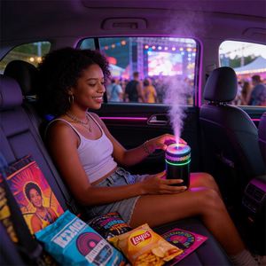 Compact Led Color Lights Small Portable Abs+Pp Mini <b>Humidifier</b> for Car Use - Product Image 2
