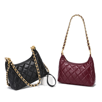 Sacs à main en cuir véritable pour femmes de luxe, chaîne dorée gaufrée, sacs à bandoulière décontractés pour femmes, sacs à bandoulière tendance pour femmes