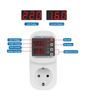 Protection de Surtension Réglable 16A CA 220V/110V, Prise UE, Stabilisateur Sûr Contre les Surtensions et Surintensités