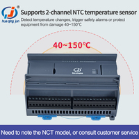 Huaqingjun 16DI 16DO Salida de relé PLC RS485 232 Diagrama de escalera GX Works2 Software 2AI 2AO 0-20mA Modbus PLC para automatización