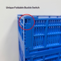 Caisse de rangement pliable en plastique rigide, idéale pour les supermarchés, pour le transport de fruits, légumes et œufs, boîte solide en PP recyclable