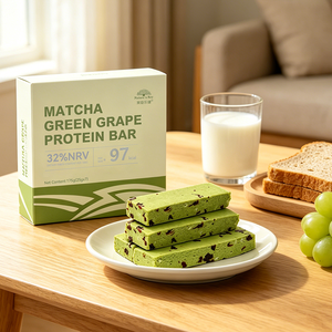 <span class=keywords><strong>Barre</strong></span> <span class=keywords><strong>protéinée</strong></span> énergétique au matcha, raisin vert, soja, pois et avoine, faible en sucre, riche en fibres, marque privée OEM ODM - Product Image 3