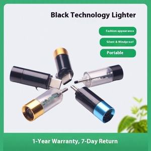 Đèn khò điện tử kỹ thuật số Jie JL3-521 loại C, thiết bị điện tử di động, chống gió, nhựa trong suốt, tạo khói, dùng cho thuốc lá - Product Image 3