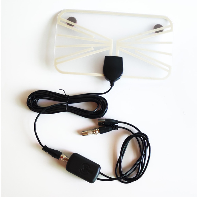 Thin Film DTMB DVB-T UHF VHF HDTV Indoor Digital TV Flat Antenna 28dBi Vertical Polarization High Gain Transparent Aerial