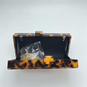 Personalizado tartaruga Shell bolsa Cheetah saco acrílico caixa embreagem - Product Image 6