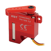 Servomoteur sans noyau KST SV12S-12 12V 14,5 kg 0,07 sec à couple super élevé et ultra-tension pour avions RC, jets, applications industrielles et drones
