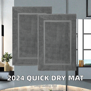2026 Hot Sale Modern <strong>White</strong> Cotton <strong>Bath</strong> <strong>Mat</strong> Quick Dry and Anti-Slip Summer Vibe Large Size for Home and Hotel Use - Product Image 3