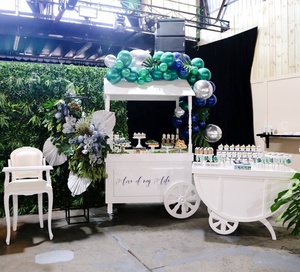 Carrito de dulces de postre blanco, decoración para fiesta de boda, venta al por mayor - Product Image 6